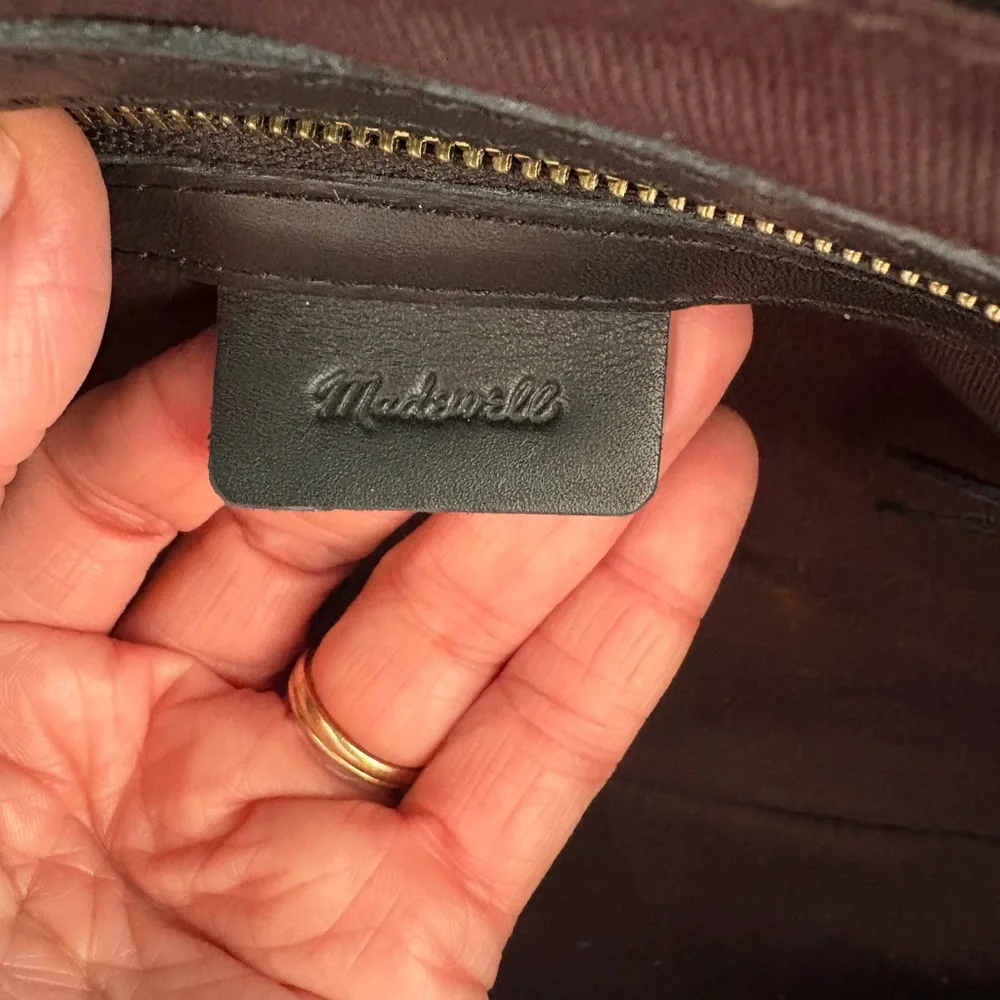 Madewell Black Woven Handbag with removable strap - Picture 2 of 2